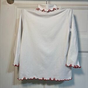 Zucchini Girls 4T Classic Turtleneck Red Ruffle Trim